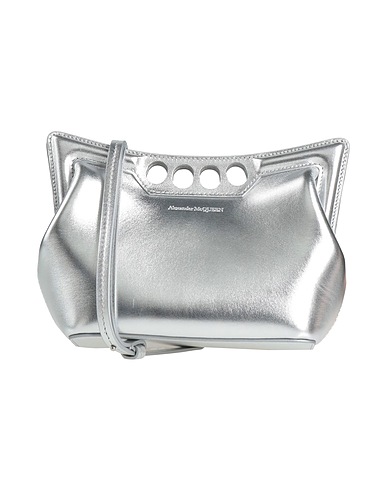 MCQUEEN Across-body bag Silver Leather