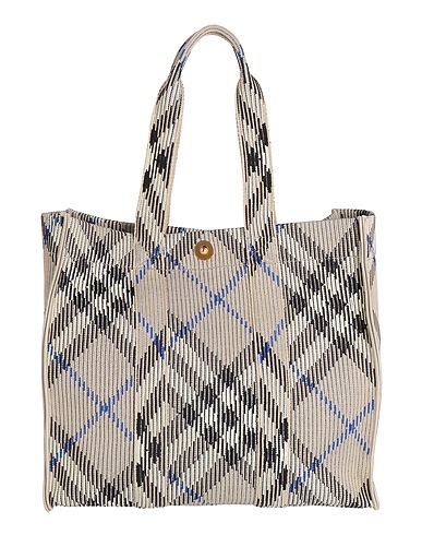 BURBERRY Handbag Grey 100% Polyamide, Cotton, Polyurethane