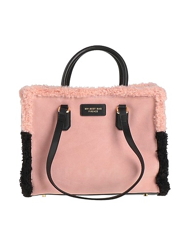 MY-BEST BAG Handbag Pink 70% Polyester, 30% Cow leather