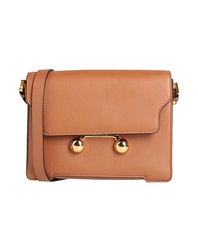MARNI Cross-body bags Brown 100% Cow leather, Steel