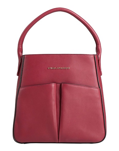 PIQUADRO Handbag Burgundy Cow leather, EVA (Ethylene - Vinyl - Acetate), Nylon, Polyester, Metal