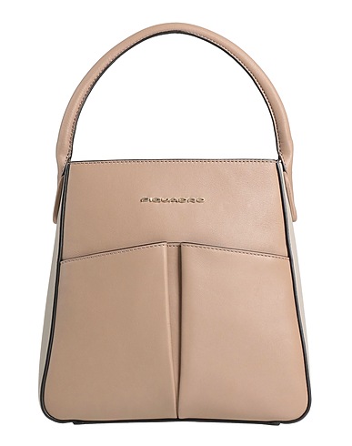 PIQUADRO Handbag Taupe Cow leather, EVA (Ethylene - Vinyl - Acetate), Nylon, Polyester, Metal