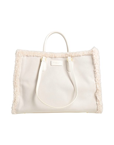 MY-BEST BAG Handbag Ivory 70% Polyester, 30% Cow leather