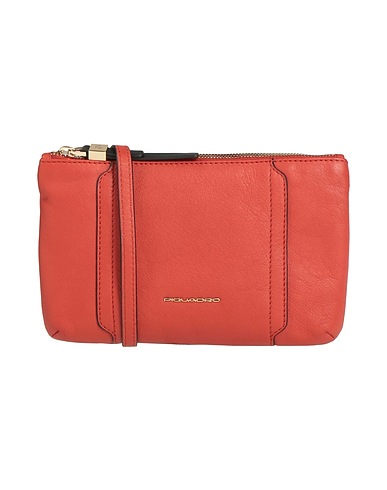 PIQUADRO Across-body bag Brick red Cow leather