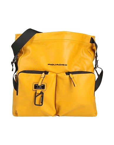 PIQUADRO Borsa a tracolla Giallo ocra Pelle di bovino
