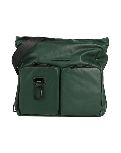 PIQUADRO Across-body bag Green Cow leather