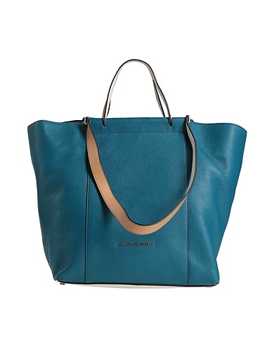 PIQUADRO Handbag Deep teal Cow leather