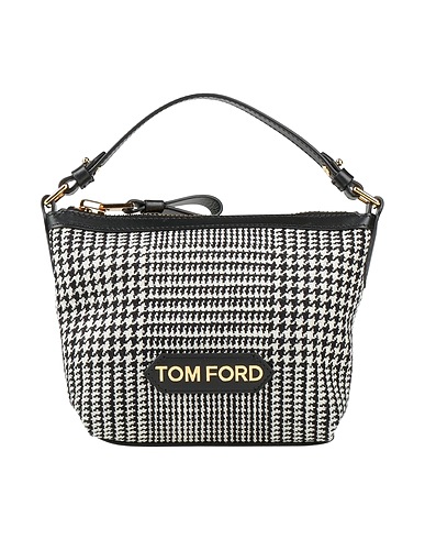 TOM FORD Handbag Black Textile fibres, Leather