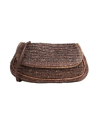 MAX&Co. Cross-body bags BEAN1
 Chocolate brown 100% Paper Yarn, Sheepskin