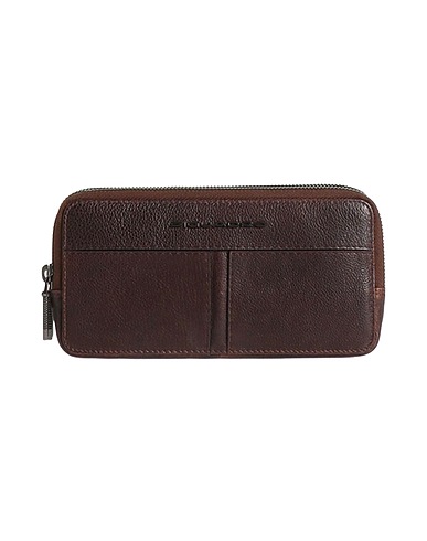 PIQUADRO Handbag Dark brown Cow leather, Metal, PES, EVA (Ethylene - Vinyl - Acetate)