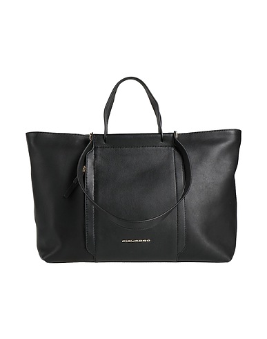 PIQUADRO Handbag Black Cow leather, EVA (Ethylene - Vinyl - Acetate), Nylon, Polyester, Metal