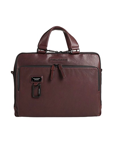 PIQUADRO Handbag Dark brown Cow leather