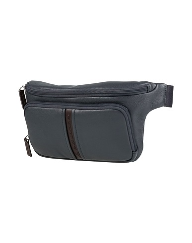 PIQUADRO Belt Bags Slate blue Cow leather, EVA (Ethylene - Vinyl - Acetate), Polyester, Synthetic fibers, Metal