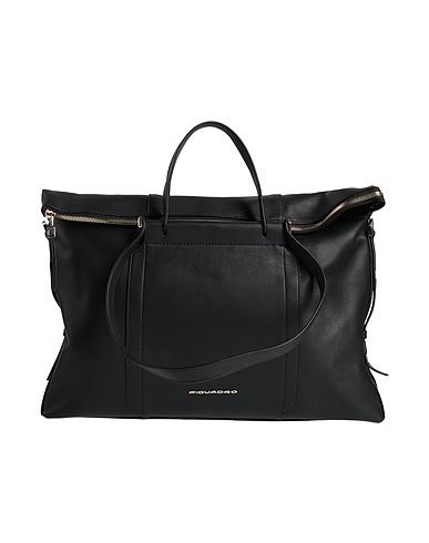 PIQUADRO Handbag Black Cow leather, Nylon, Polyester, EVA (Ethylene - Vinyl - Acetate), Metal