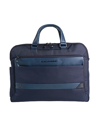 PIQUADRO Handbag Navy blue Cow leather, EVA (Ethylene - Vinyl - Acetate), Nylon, Polyester, Metal
