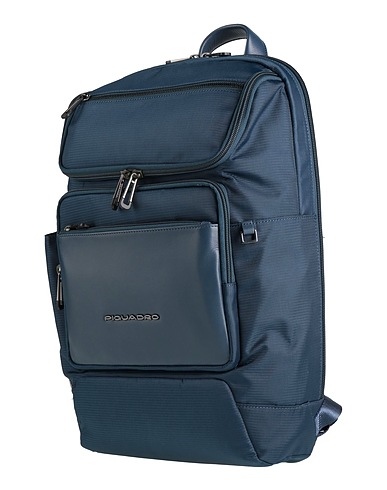 PIQUADRO Rucksacks Navy blue Textile fibres