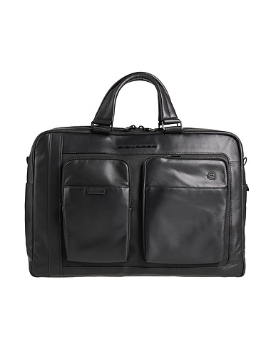 PIQUADRO Aktentasche Schwarz Rindsleder, EVA (Äthylen, Vinyl, Azetat), Nylon, Polyester, Metall
