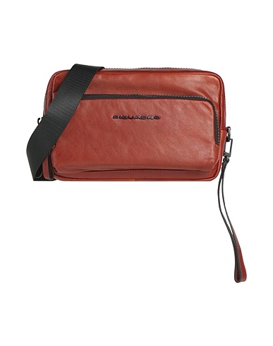 PIQUADRO Across-body bag Chocolate brown Cow leather