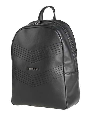 BIKKEMBERGS Rucksacks Black 100% Calfskin