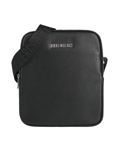BIKKEMBERGS Bolso con bandolera Negro Piel de ternera