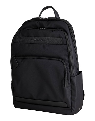 PIQUADRO Backpacks Black Cow leather, EVA (Ethylene - Vinyl - Acetate), Nylon, Polyester, Metal