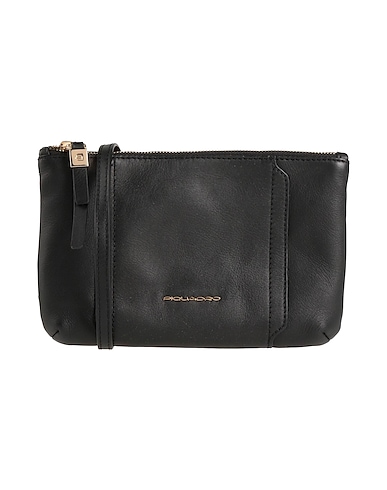 PIQUADRO Across-body bag Black Cow leather, Polyester, Nylon, EVA (Ethylene - Vinyl - Acetate), Metal