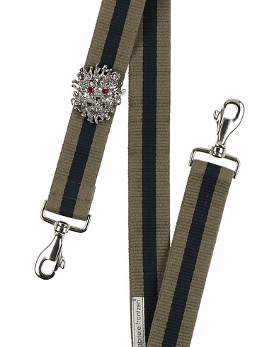 GABRIELE FRANTZEN Bag accessories & charms Military green Textile fibres, Metal