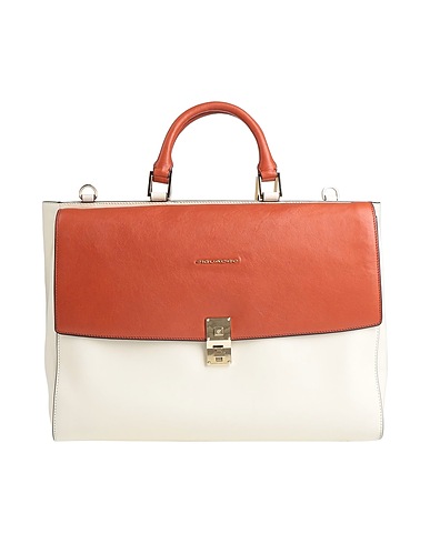 PIQUADRO Handbag Cream Cow leather, EVA (Ethylene - Vinyl - Acetate), Nylon, Polyester, Metal