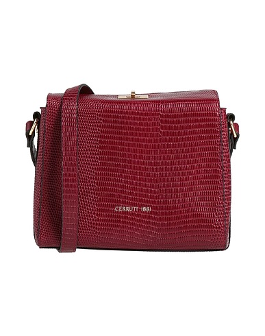 CERRUTI 1881 Cross-body bags Burgundy 100% Calfskin