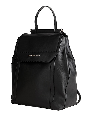 PIQUADRO Rucksacks Black Cow leather, EVA (Ethylene - Vinyl - Acetate), Nylon, Polyester, Metal