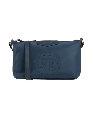 CERRUTI 1881 クロスボディバッグ ネイビー ナイロン 80% / 革（なめし加工） 20%