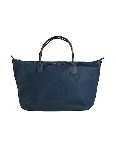 CERRUTI 1881 Handbag Navy blue 80% Nylon, 20% Calfskin