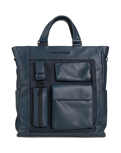PIQUADRO Handbag Midnight blue Cow leather, EVA (Ethylene - Vinyl - Acetate), Nylon, Polyester, Metal