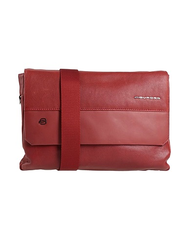 PIQUADRO Across-body bag Burgundy 100% Cow leather