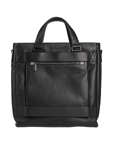 PIQUADRO Handbag Black Cow leather, EVA (Ethylene - Vinyl - Acetate), Nylon, Polyester, Metal