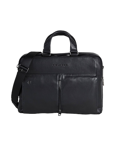 PIQUADRO Handbag Black Cow leather, EVA (Ethylene - Vinyl - Acetate), Nylon, Metal