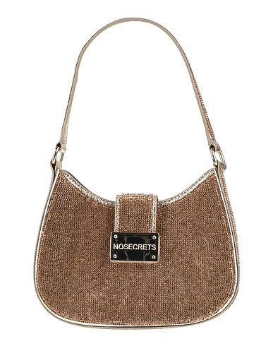 NO SECRETS Handbag Gold 100% Crystal