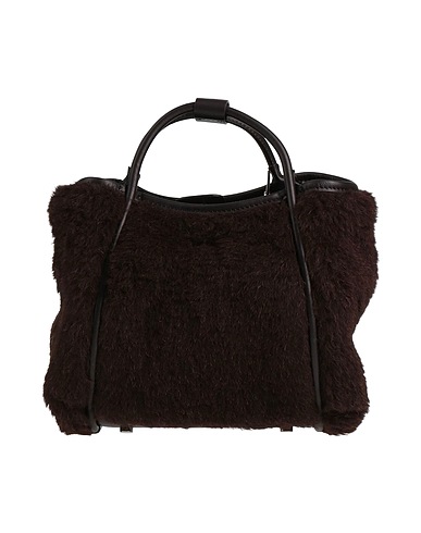 MAX MARA Handbag Dark brown 62% Alpaca wool, 26% Virgin Wool, 12% Silk