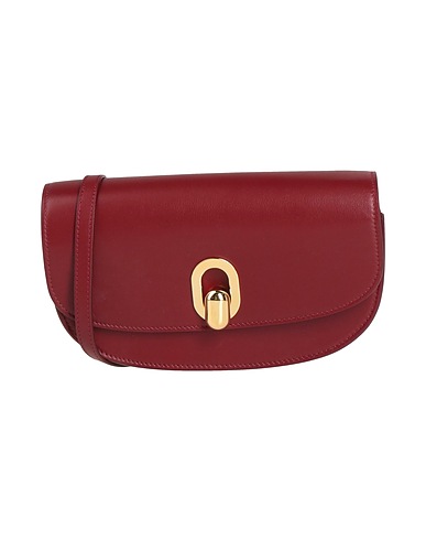 SAVETTE Across-body bag Burgundy 100% Calfskin