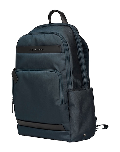 PIQUADRO Zaini Verde petrolio Pelle di bovino, EVA (Etilene - Vinil - Acetato), Nylon, Poliestere, Metallo