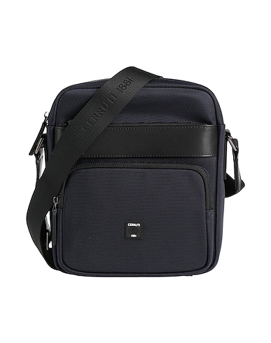 CERRUTI 1881 Borsa a tracolla Blu notte 80% Nylon, 20% Pelle di vitello