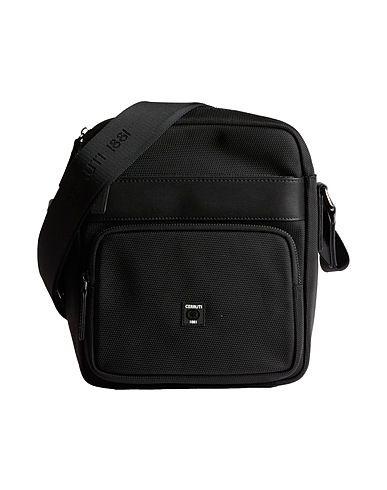 CERRUTI 1881 Umhängetasche Schwarz 80% Nylon, 20% Kalbsleder