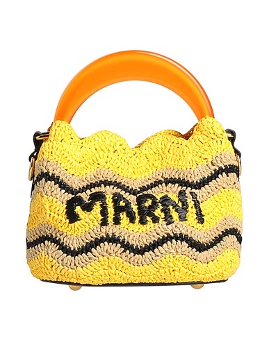 MARNI Bolso de mano NO VACANCY INN Fibras textiles, Cuero
