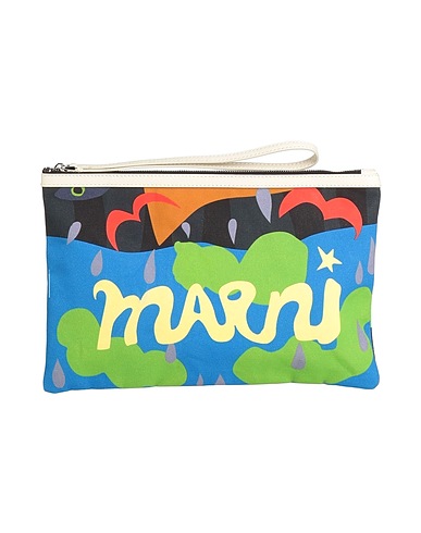 MARNI Handbag NO VACANCY INN
 Blue Textile fibres, Leather