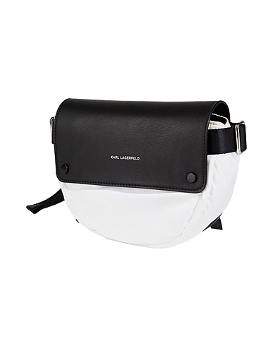 KARL LAGERFELD Belt Bags White 74% Polyamide, 26% Cowhide