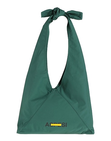 ASPESI Schultertasche Smaragdgrün Gewebefasern