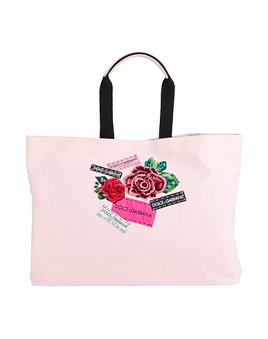 DOLCE&GABBANA Handbags Light pink 90% Cotton, 10% Calfskin