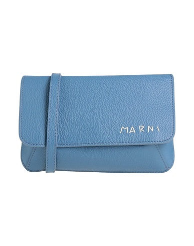 MARNI Cross-body bags Slate blue 100% Cow leather