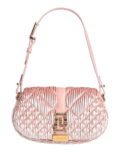 VERSACE Handbag Pink 90% Polyester, 10% Elastane, Lambskin