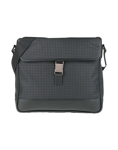 CERRUTI 1881 Umhängetasche Schwarz 70% Nylon, 30% Kalbshaar